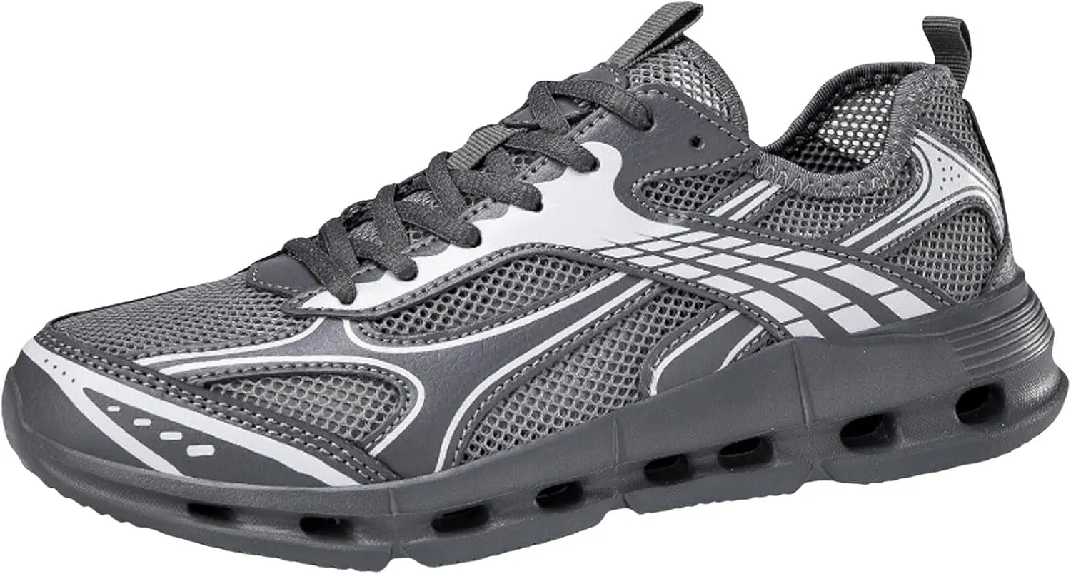 Arch Support Fitness Sneaker for Men Comfortable Breathable Lace Up Sneaker Men's Lightweight Cushion Sneakers