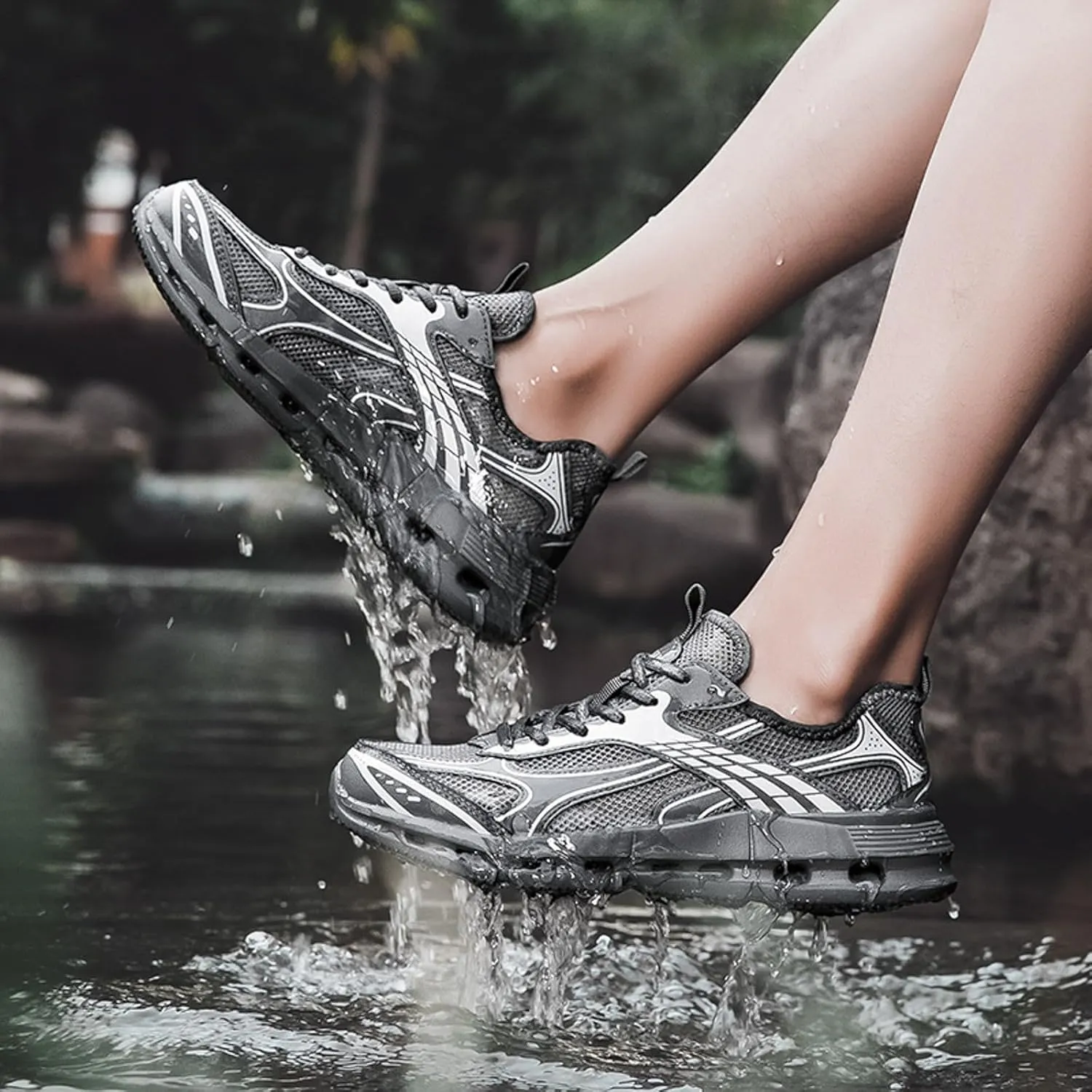 Arch Support Fitness Sneaker for Men Comfortable Breathable Lace Up Sneaker Men's Lightweight Cushion Sneakers