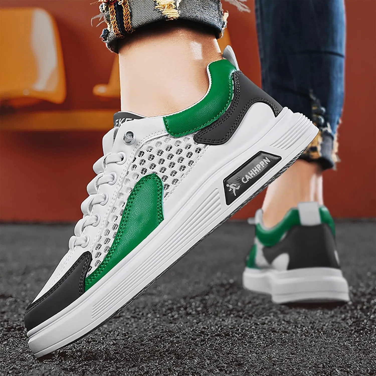 Arch Support Fitness Sneaker for Men Lightweight Breathable Walking Shoe Gym Tennis Men's Business Casual Shoes