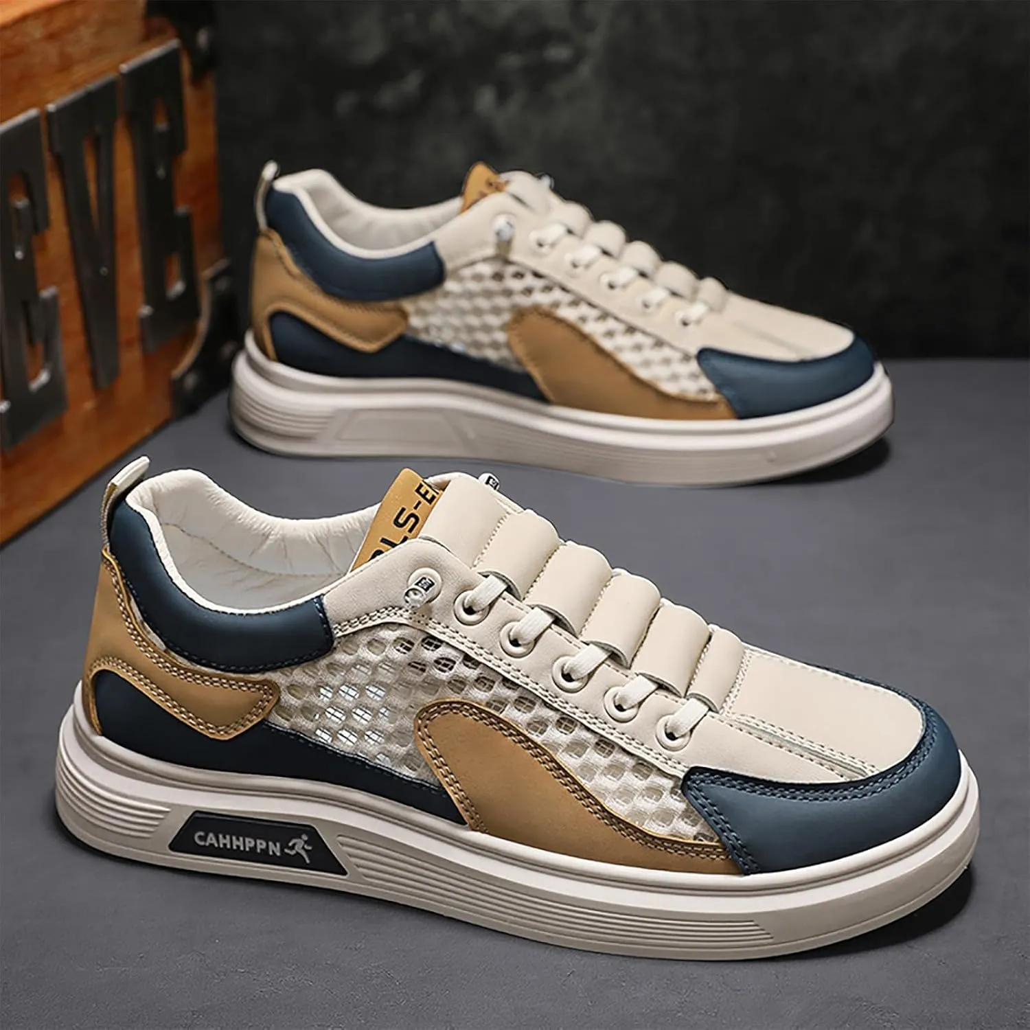 Arch Support Fitness Sneaker for Men Lightweight Breathable Walking Shoe Gym Tennis Men's Business Casual Shoes