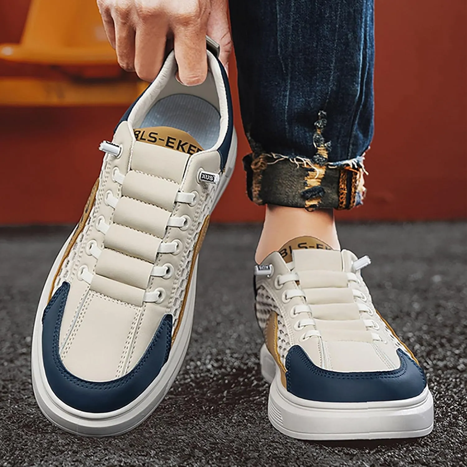 Arch Support Fitness Sneaker for Men Lightweight Breathable Walking Shoe Gym Tennis Men's Business Casual Shoes