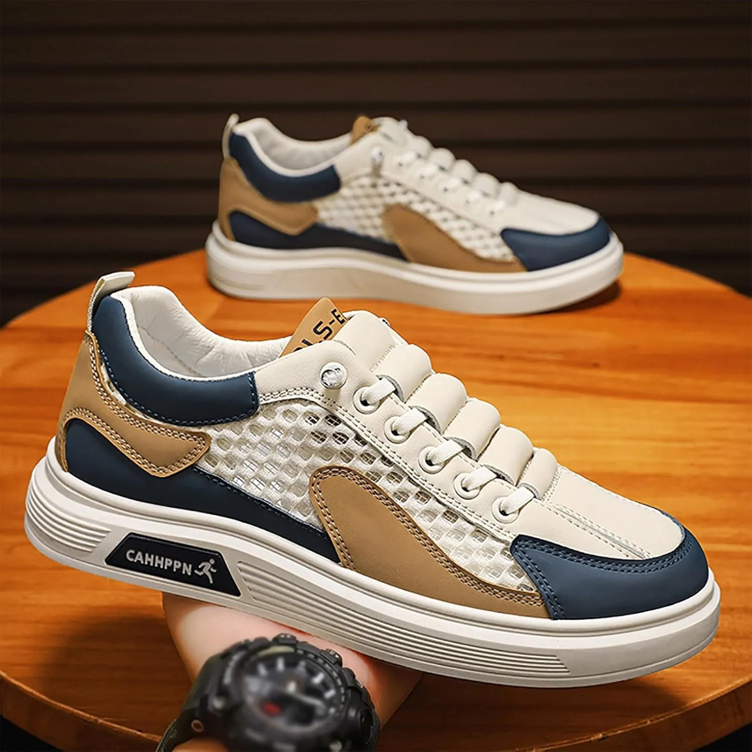 Arch Support Fitness Sneaker for Men Lightweight Breathable Walking Shoe Gym Tennis Men's Business Casual Shoes