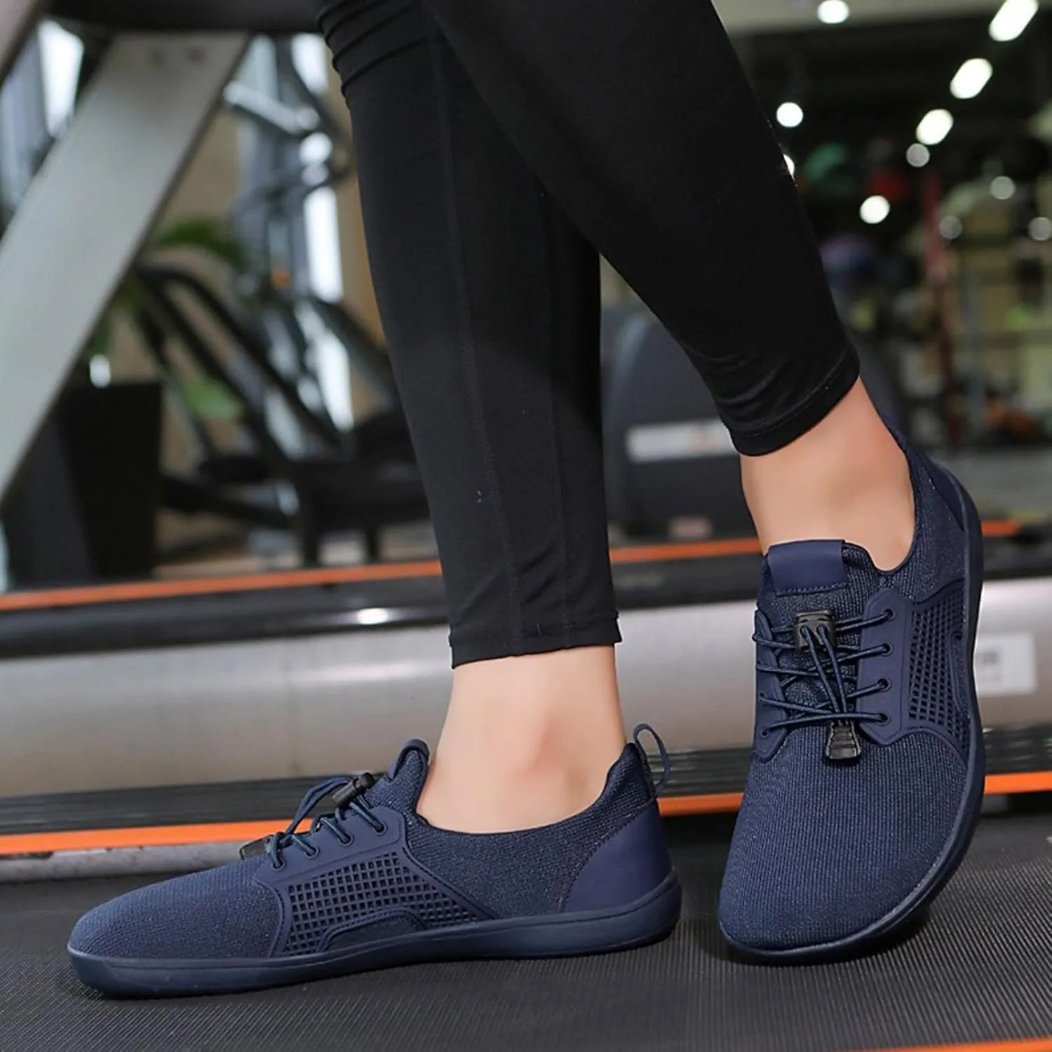 Arch Support Orthopedic Sneakers for Women Breathable Zero Drop Adjustable Barefoot Shoes Fly Woven Mesh Shoe