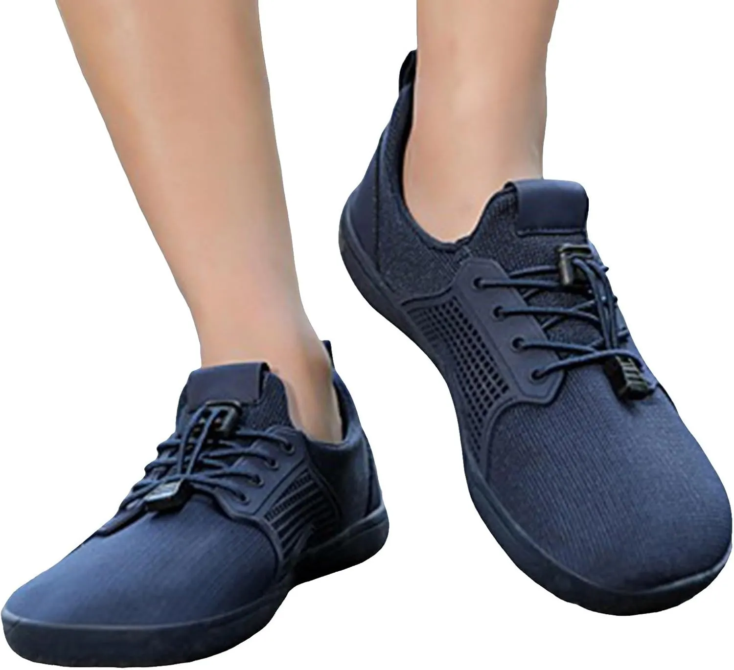 Arch Support Orthopedic Sneakers for Women Breathable Zero Drop Adjustable Barefoot Shoes Fly Woven Mesh Shoe