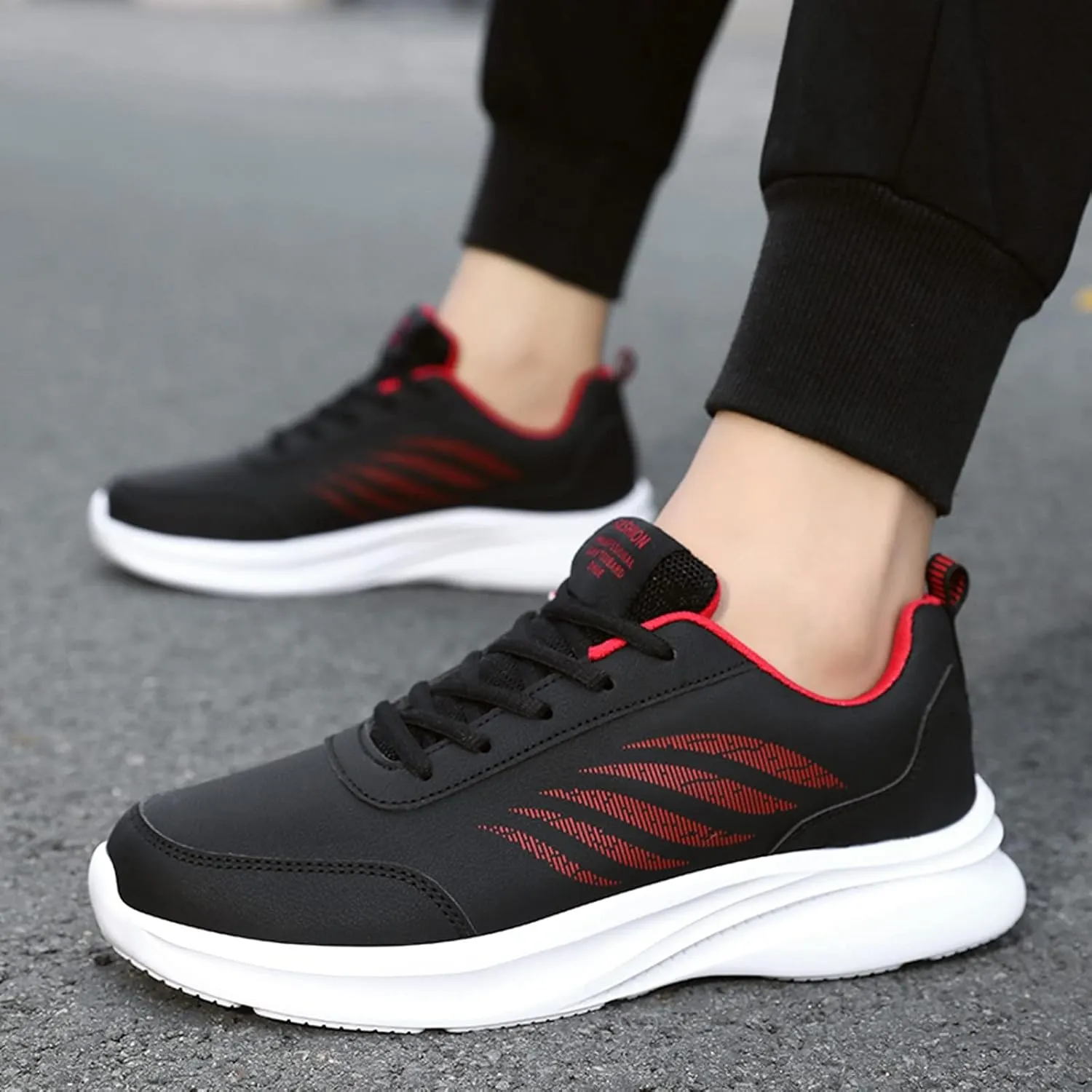 Athletic Fashion Sneakers for Men Casual Sneaker Mesh Breathable Walking Shoe Breathable Lace Up Shoes for Men