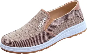 Athletic Fashion Sneakers for Men Lightweight Breathable Slip On Running Shoe Lightweight Elderly Slip On Shoes