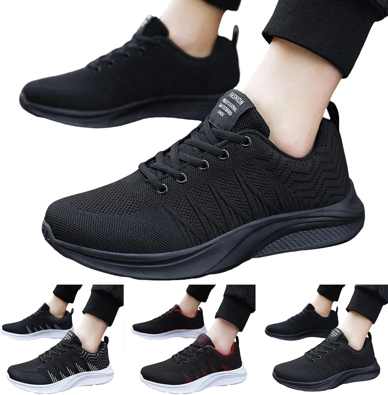 Athletic Fashion Sneakers for Men Lightweight Breathable Walking Shoe Gym Tennis Men's Comfortable Canvas Shoes