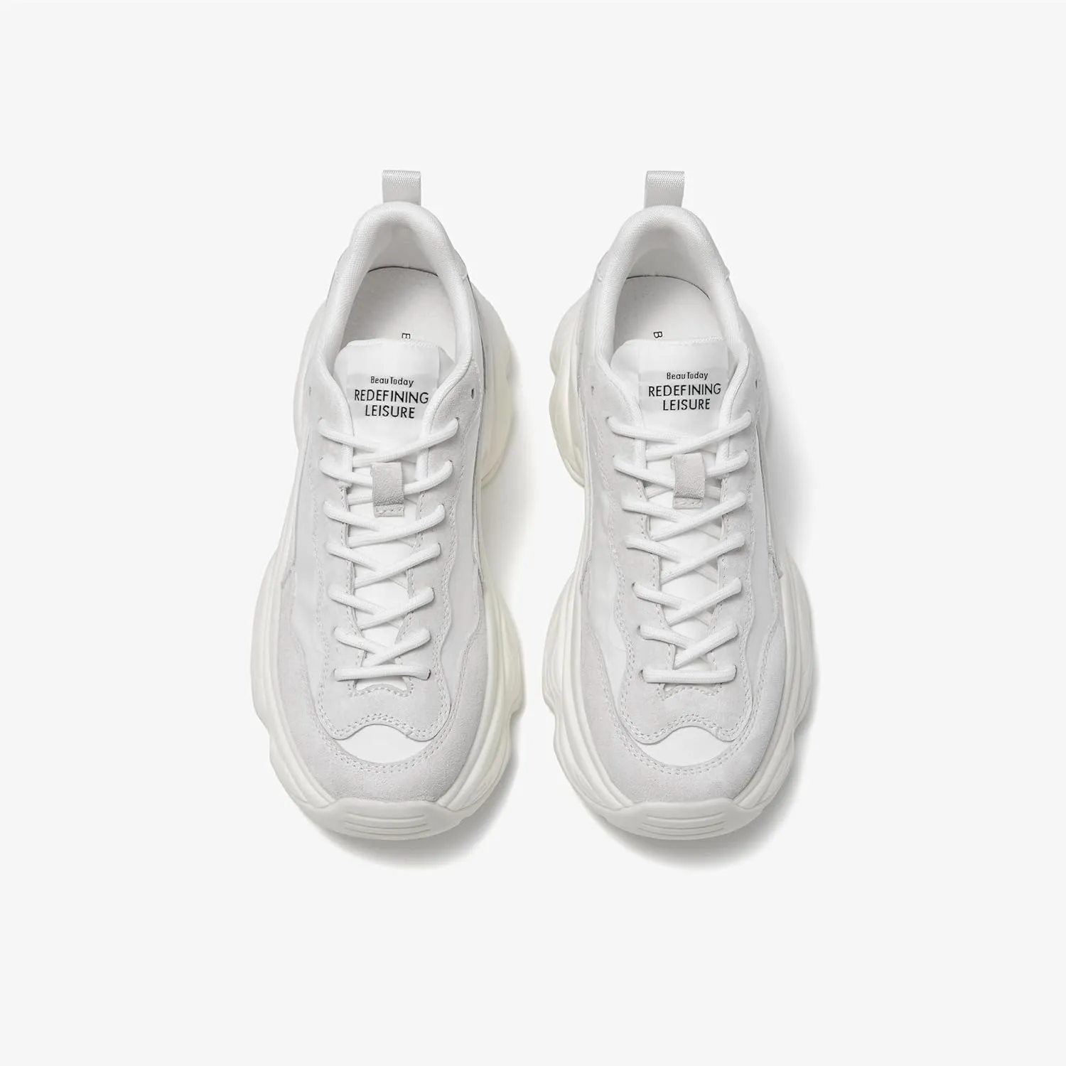 BEAU TODAY Womens Chunky Sneakers, Chunky Shoes for Women, Lace up Comfortable Fashion Dad Sneaker