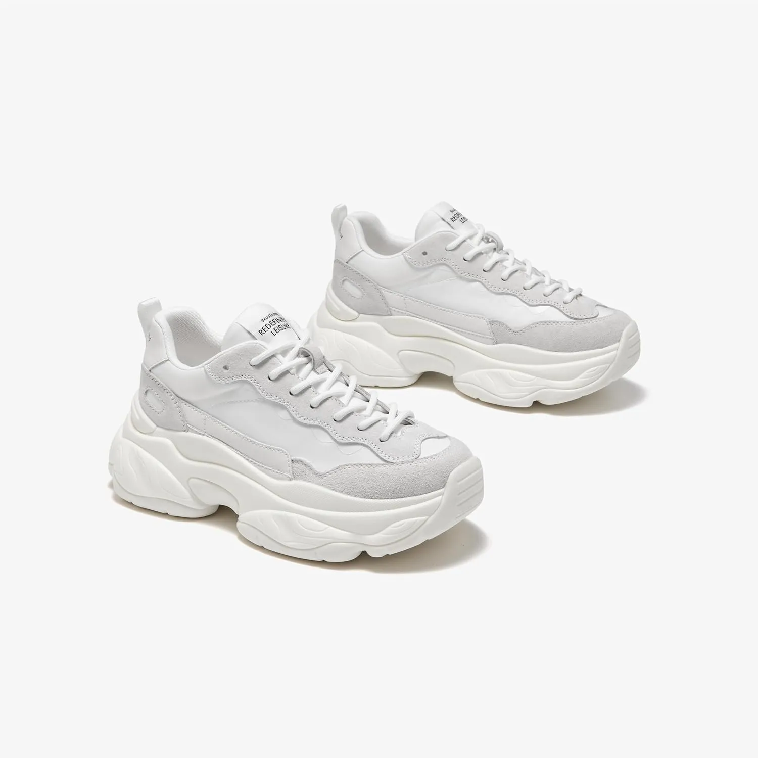 BEAU TODAY Womens Chunky Sneakers, Chunky Shoes for Women, Lace up Comfortable Fashion Dad Sneaker