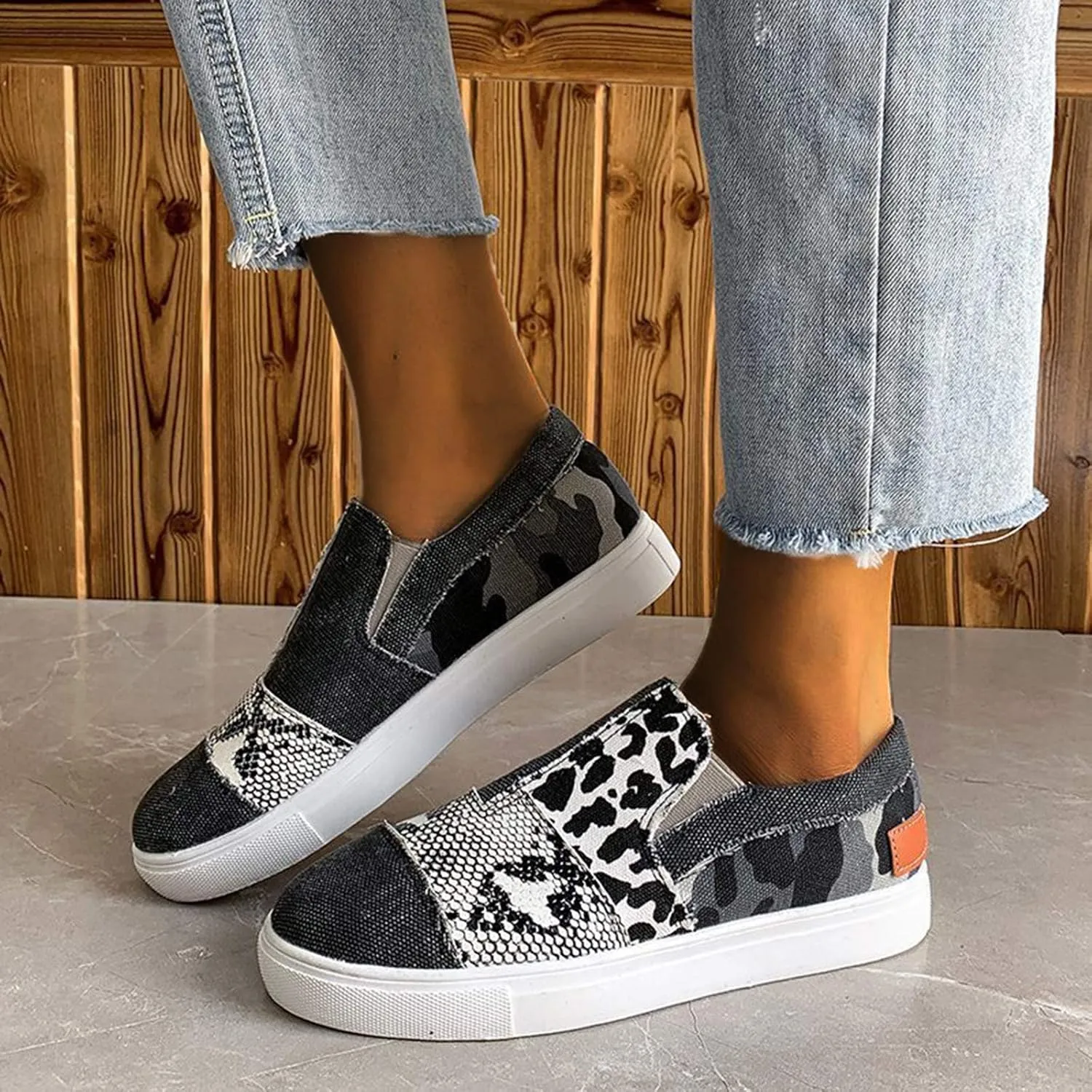Black Fashion Womens High Platform Sneakers Slip On Walking Shoes Women Size 12 Walking Shoes for Women with Arch Support Wide Width High Top Sneakers for Women Comfy Flats Shoes Women Dressy Cute