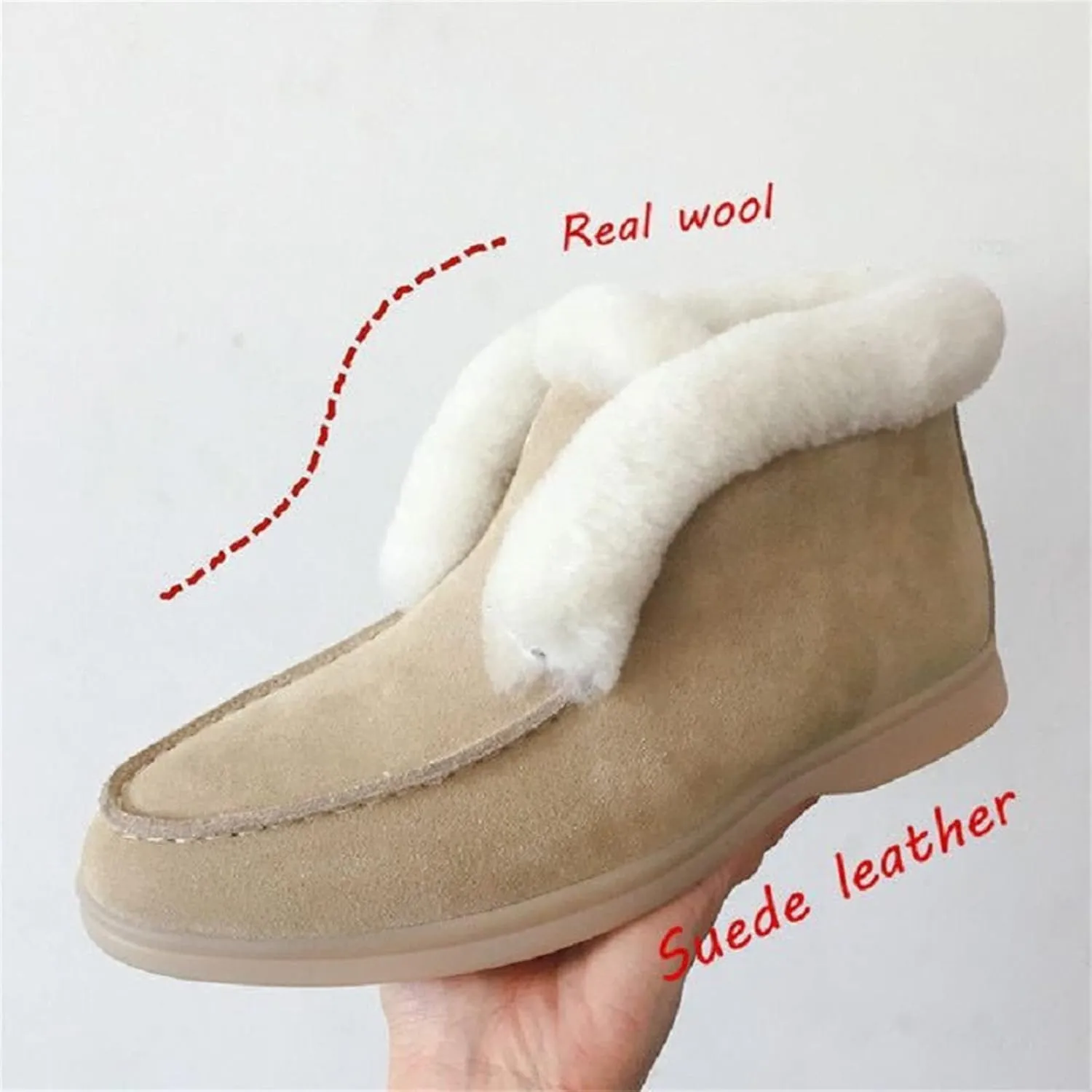 Boots For Women 2024 Ankle Booties Winter Snow Boots Slip on Fur Lined Cold Weather Warm Comfortable Loafers Shoes