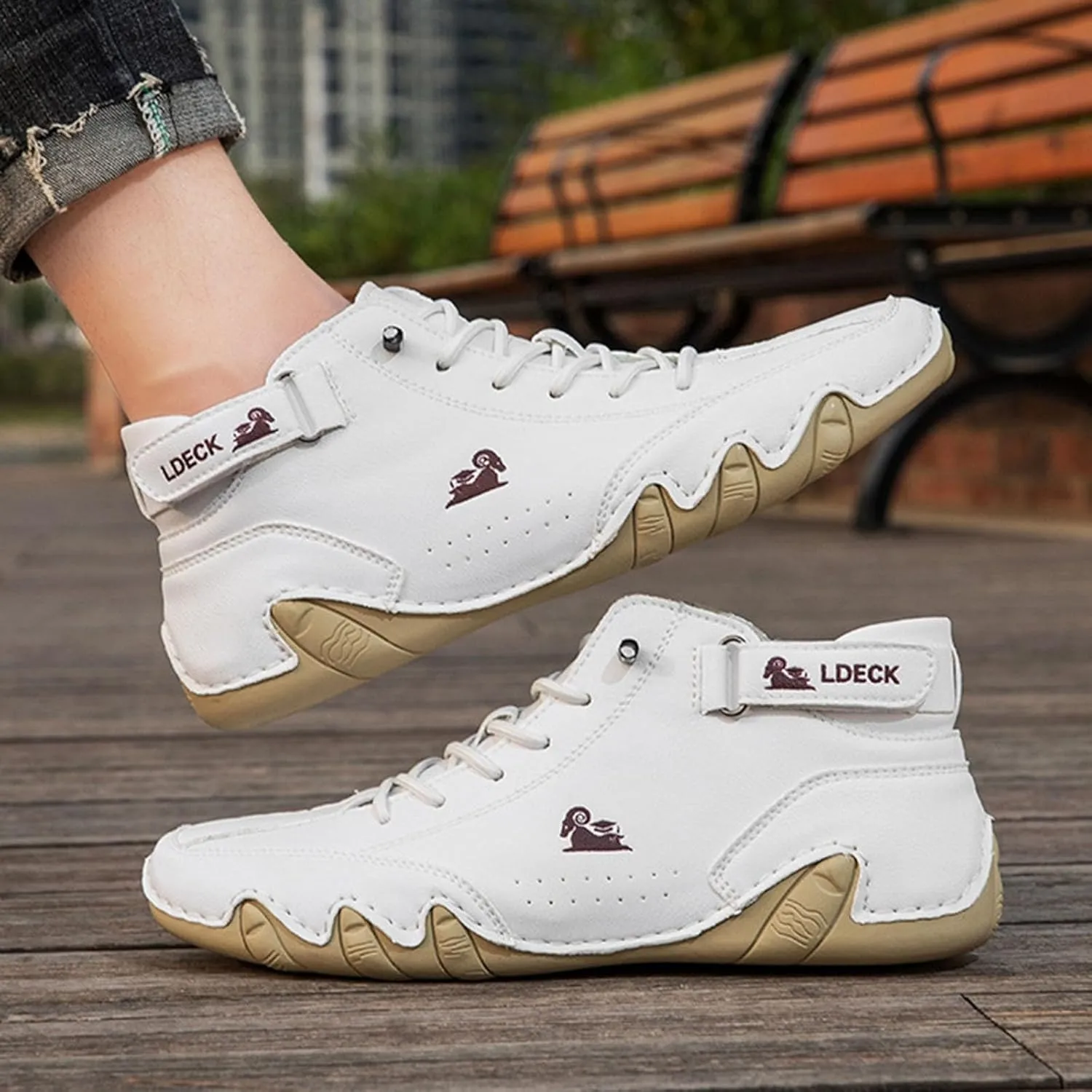 Boots Spring/Summer Border Popular High Top Men's Shoes Casual Short Boots Slip on Casual Shoes for Men