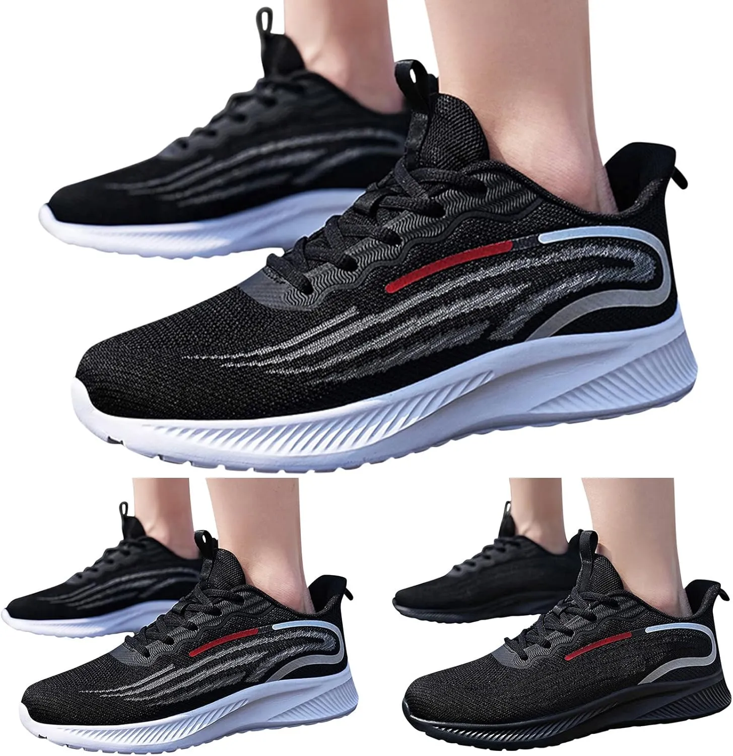 Breathable Diabetic Shoes for Men Casual Sneaker Mesh Breathable Walking Shoe Outdoor Non Slip Jogging Sneakers