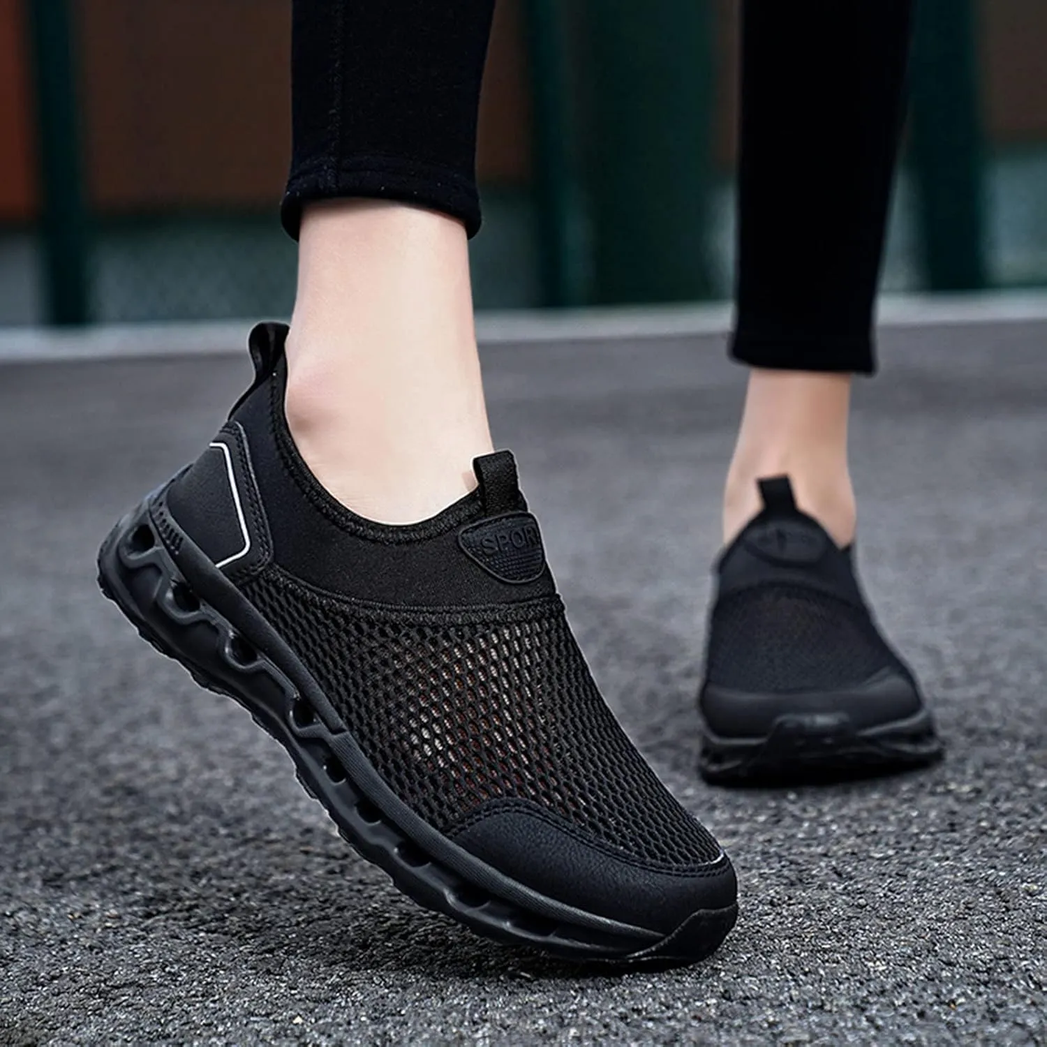 Breathable Diabetic Shoes for Men Lightweight Breathable Slip on Running Shoe Lightweight Elderly Slip on Shoes