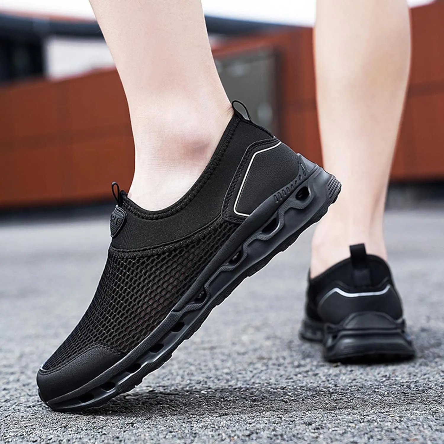 Breathable Diabetic Shoes for Men Lightweight Breathable Slip on Running Shoe Lightweight Elderly Slip on Shoes