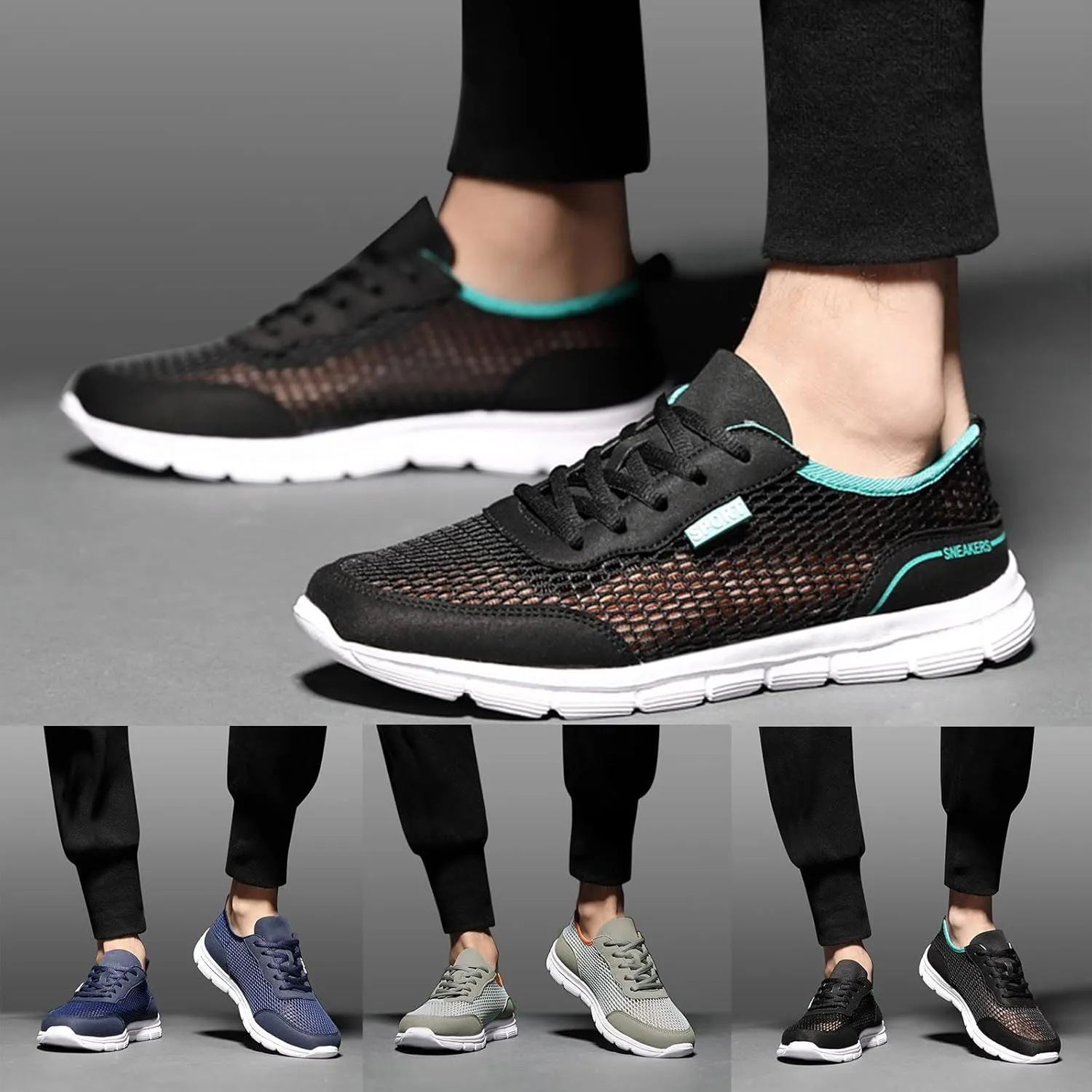Breathable Walking Shoes for Men Casual Sneaker Mesh Breathable Walking Shoe Men's Sport Breathable Mesh Shoes