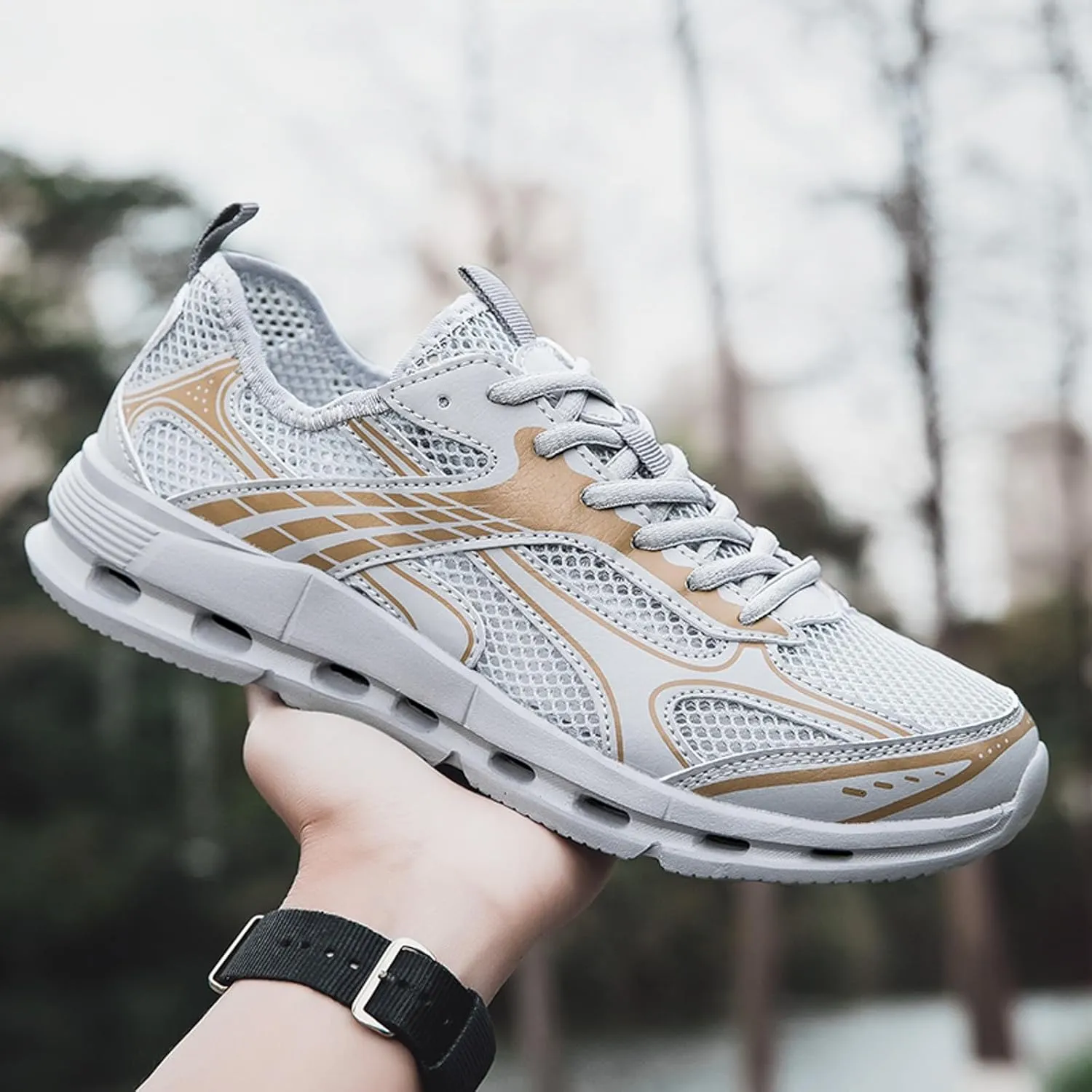 Breathable Walking Shoes for Men Comfortable Breathable Lightweight Tennis Shoe Men's Comfortable Canvas Shoes