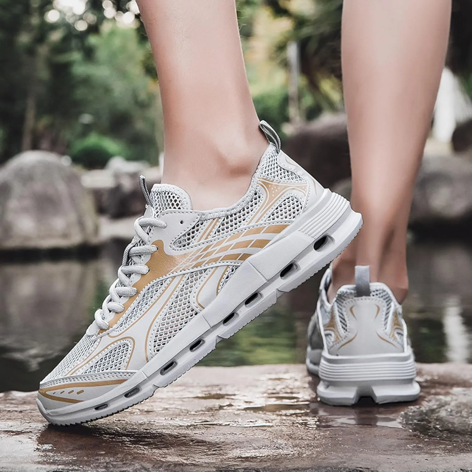 Breathable Walking Shoes for Men Comfortable Breathable Lightweight Tennis Shoe Men's Comfortable Canvas Shoes