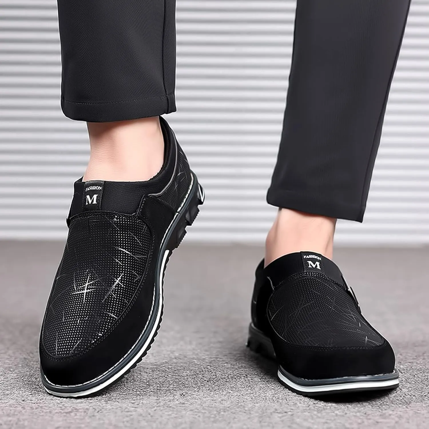 Breathable Walking Shoes for Men Lace Up Lightweight Breathable Fashion Sneaker Men's Comfortable Canvas Shoes
