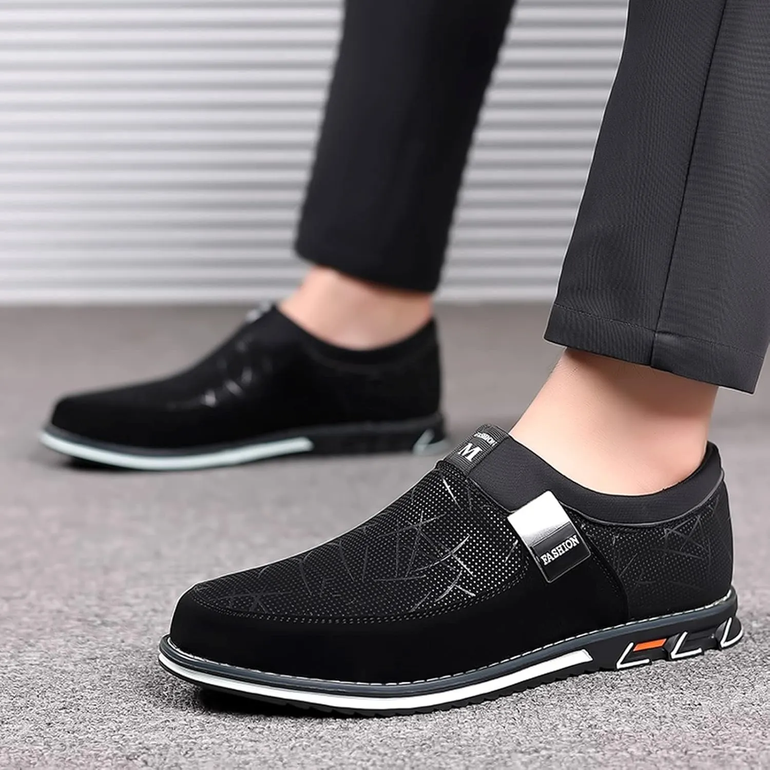 Breathable Walking Shoes for Men Lace Up Lightweight Breathable Fashion Sneaker Men's Comfortable Canvas Shoes