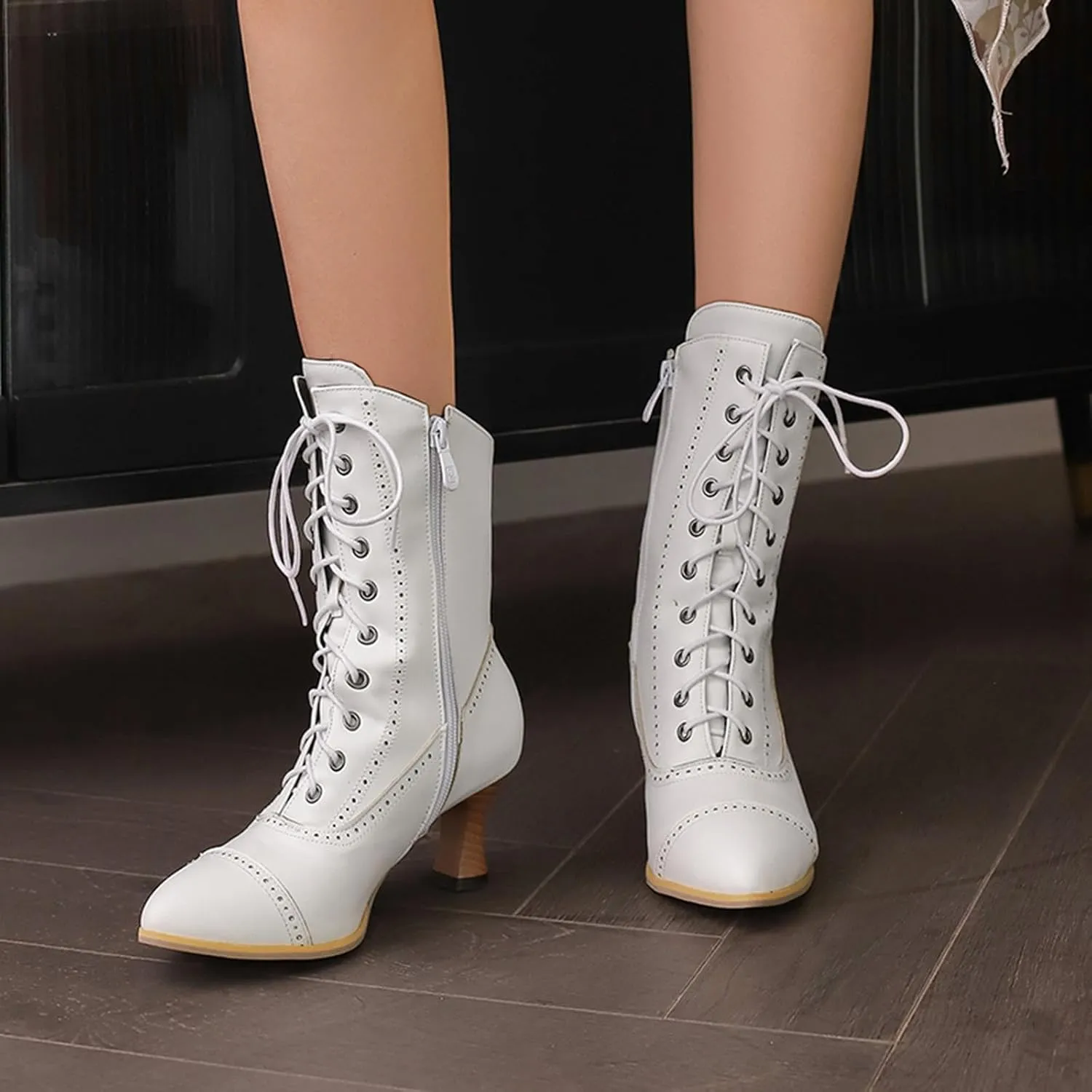 Chelsea Boots Women Low Heel Settle Heel Boots for Women Ankle Booties Sexy Leather Side Zipper Boots Fall Dressy Ankle Keen