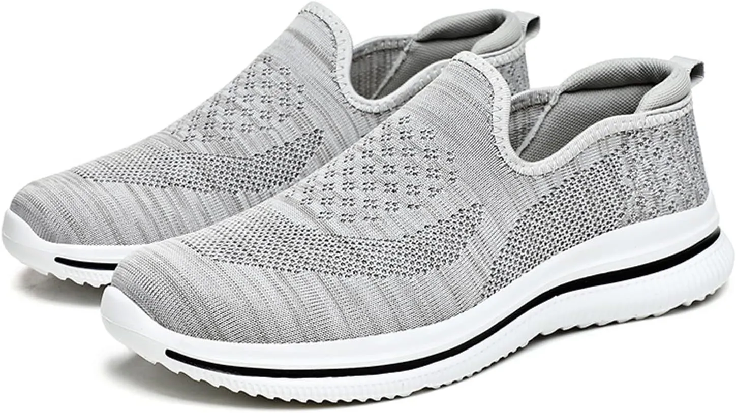 Fashion Men Mesh Mountaineering Casual Sport Shoes Lace Up Solid Color Running Breathable Soft High Tops Men Sneaker