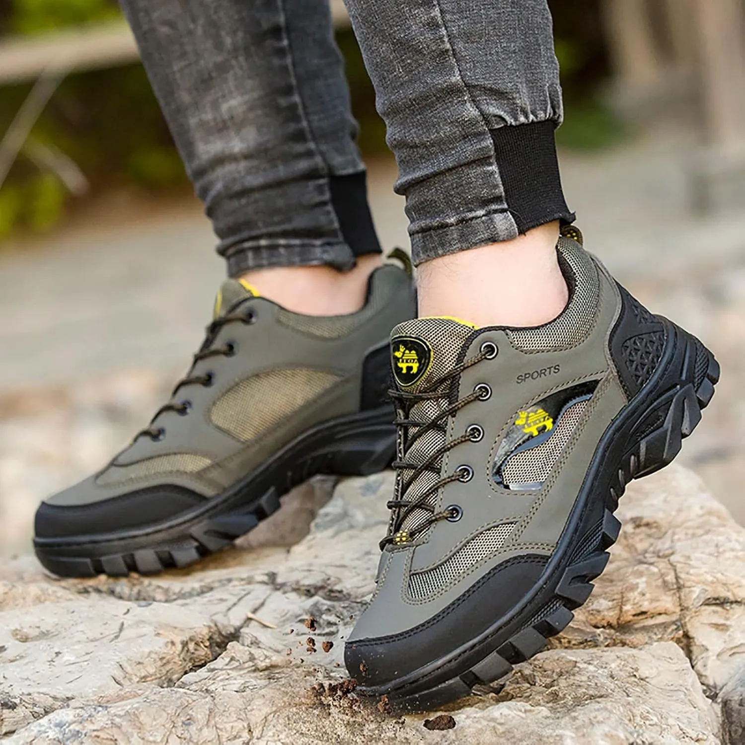 Fashion Orthopedic Sneakers for Men Casual Sneaker Mesh Breathable Walking Shoe Men's Breathable Barefoot Shoes
