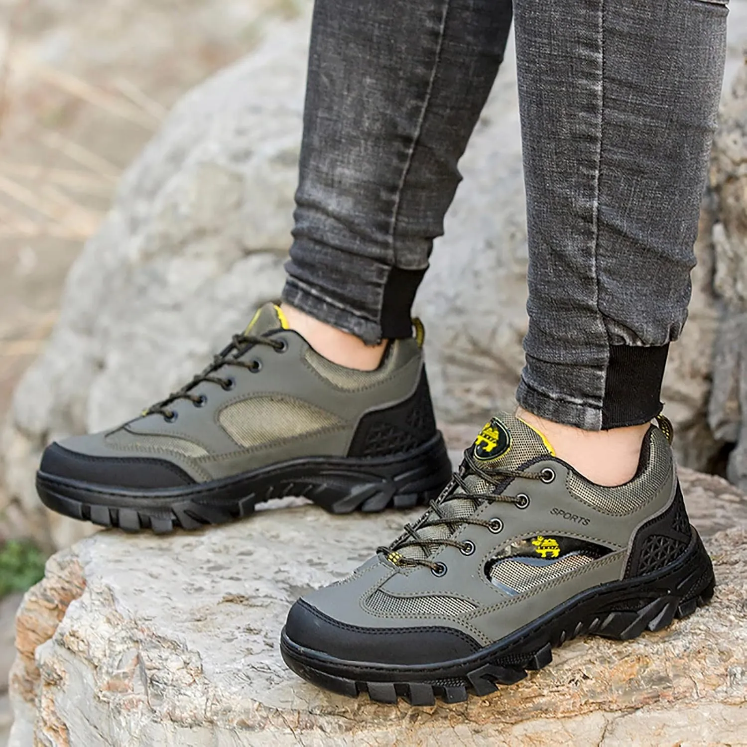 Fashion Orthopedic Sneakers for Men Casual Sneaker Mesh Breathable Walking Shoe Men's Breathable Barefoot Shoes