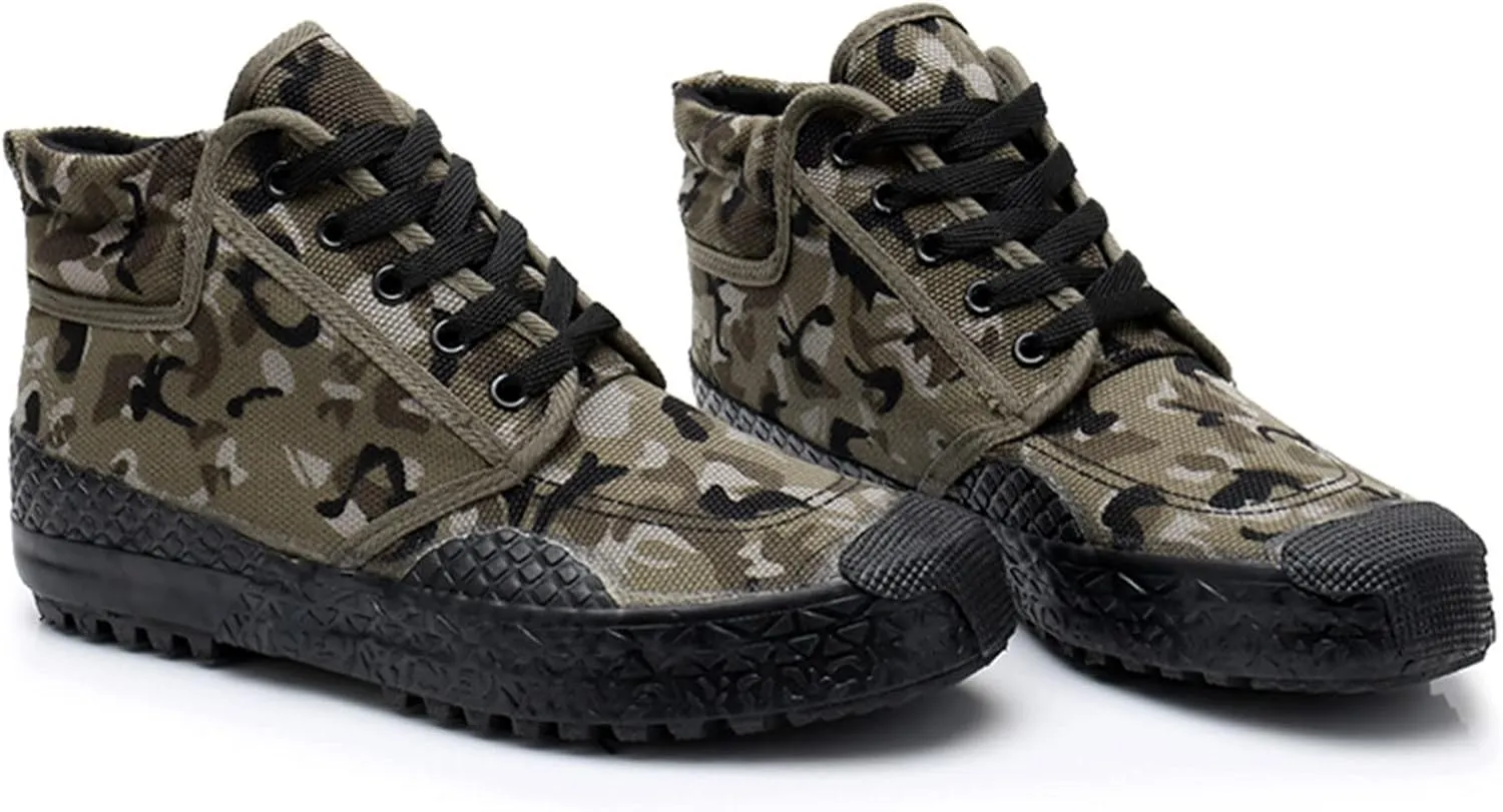 Fashion Sneakers Shoes Men Shoes Breathable Canvas Men Rubber Soled High Top Labor