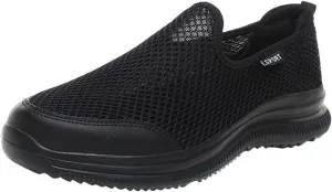 Fashion Summer Men Breathable Mesh Shallow Mouth Slip On Lightweight Casual Shoes Sneaker Insoles Men