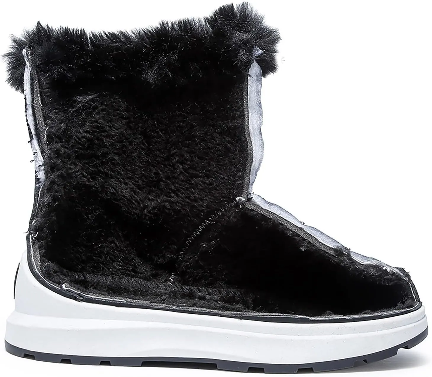 Fashion Women Winter Water Proof Flat Lace Up Keep Warm Snow Boots Comfortable Mid Boots Shoes Flat Snow Boots for Women
