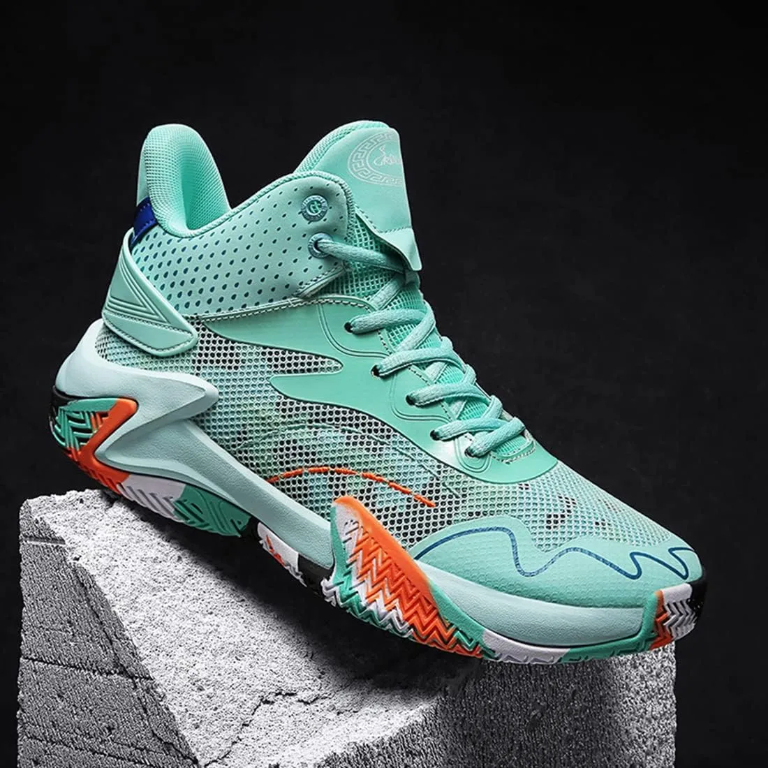 Floette Mens Fashion High Top Basketball Shoes Breathable Casual Walk Athletic Basketball Sneakers