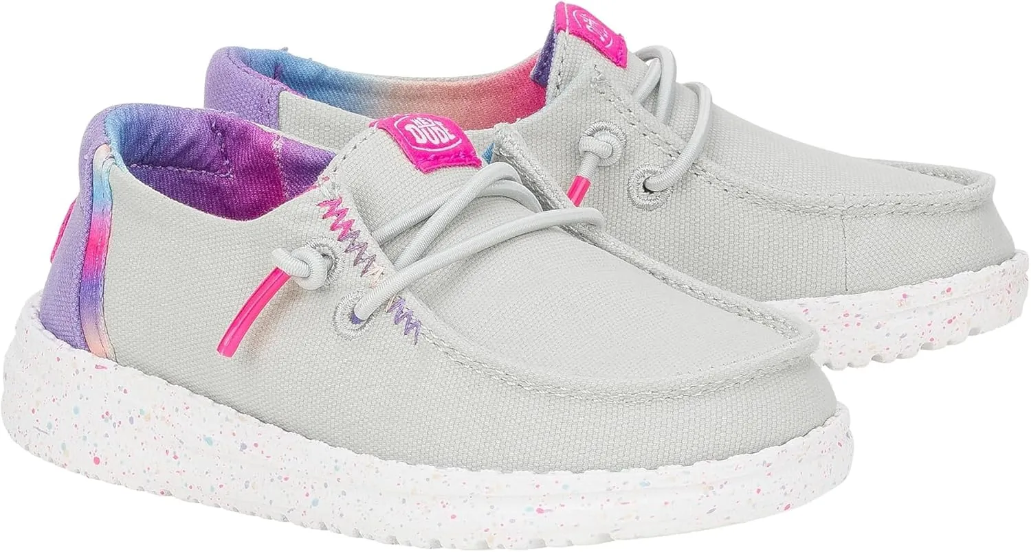 Hey Dude Kids Wendy Color Fun (Toddler) - Shoes for Kids - Flexible Rubber Outsole - Elastic Laces - Round Toe