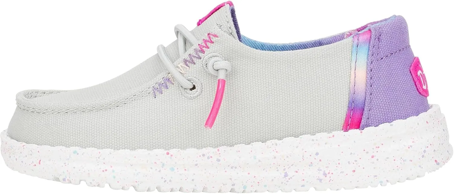 Hey Dude Kids Wendy Color Fun (Toddler) - Shoes for Kids - Flexible Rubber Outsole - Elastic Laces - Round Toe