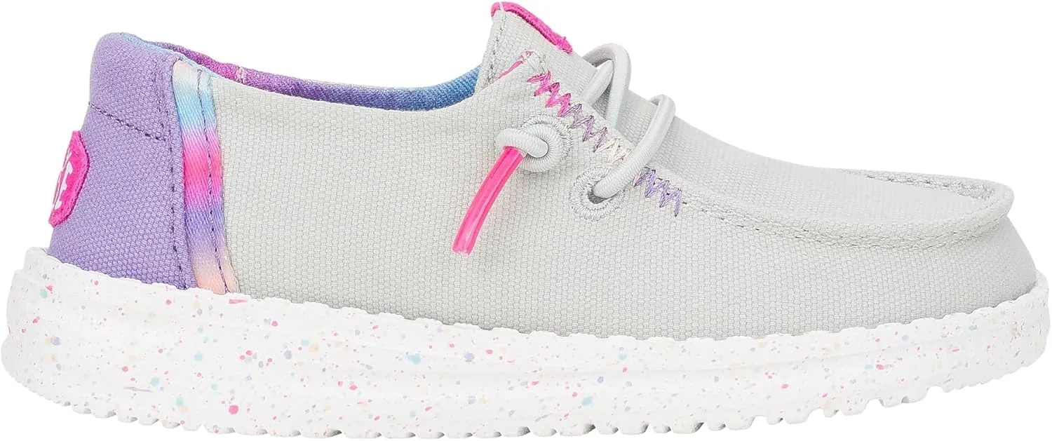 Hey Dude Kids Wendy Color Fun (Toddler) - Shoes for Kids - Flexible Rubber Outsole - Elastic Laces - Round Toe