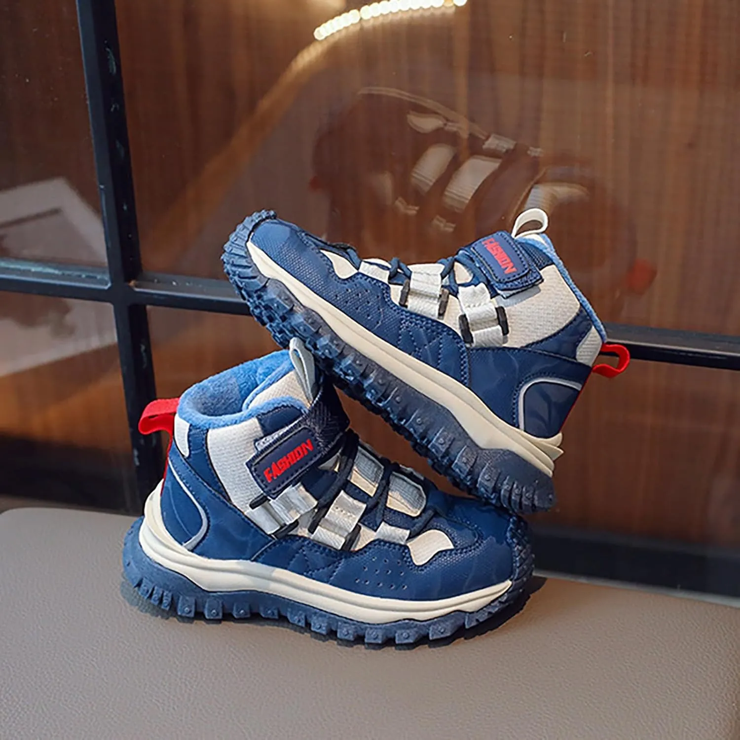 High Top Sneaker Shoes Big Kids Fashion Stylish Athletic Running Sports Shoes Anti Slip Casual Sneakers with Strap
