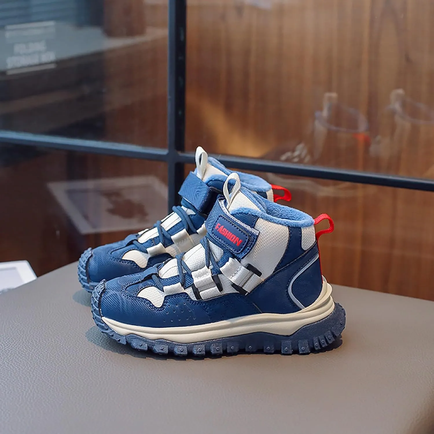 High Top Sneaker Shoes Big Kids Fashion Stylish Athletic Running Sports Shoes Anti Slip Casual Sneakers with Strap