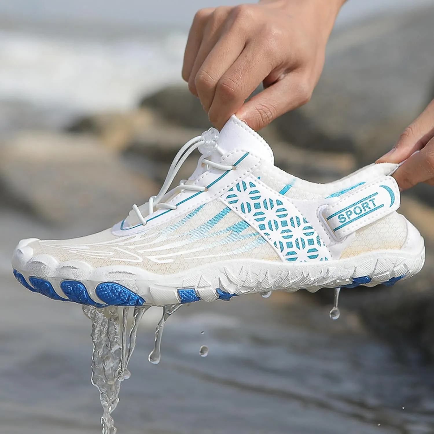 Hike Barefoot Shoes Womens Mens Footwear, Couple Water Shoe Women Men Barefoot Hiking Beach Walking Shoes for Travel, Wide Toe 0 Drop Non Slip Summer Breathable Lightweight Indoor Fitness Shoe