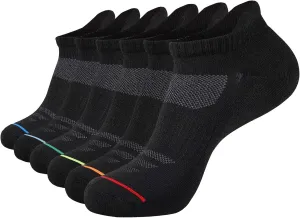JOYNÉE Mens Ankle Athletic Low Cut Socks Running Sports Cushioned Sock for Men 6 Pack