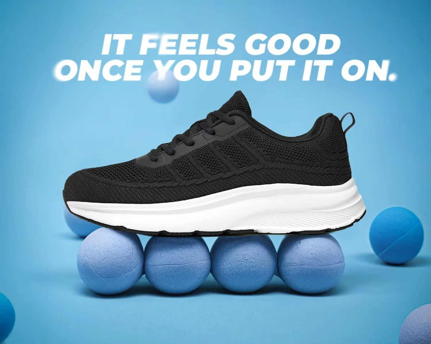 KDN Men's Wide Toe Box Shoes Cushioned Road Running Shoes Non Slip Mens Walking Sneakers for Wide Feet Comfortable Athletic Gym Workout Shoes Wide Width