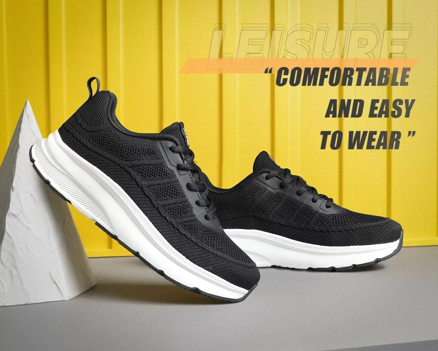 KDN Men's Wide Toe Box Shoes Cushioned Road Running Shoes Non Slip Mens Walking Sneakers for Wide Feet Comfortable Athletic Gym Workout Shoes Wide Width