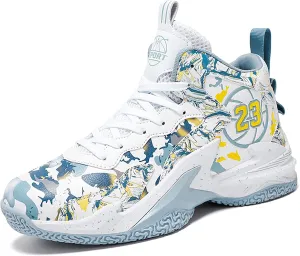 Kids Basketball Shoes High Top Youth Fashion Sneakers Girls Casual Sports Basketball Shoes Breathable Comfortable Boys Sneakers for Big Kids