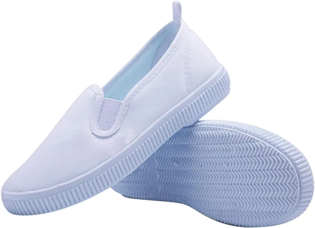 Kids Sneakers Kid's Classic Slip On Canvas Shoes Girls White Sneaker Tennis Shoes Light Weight Comfortable Causal Shoes