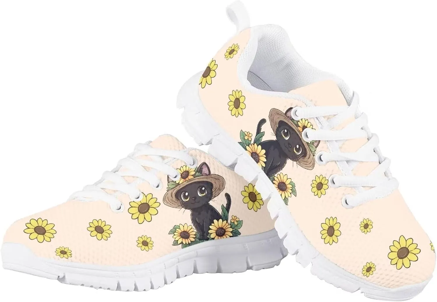 Kids Tennis Shoes Lightweight Athletic Running Shoes Non Slip Breathable Girls Students Sports Sneakers Walking Shoes