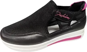 Ladmiple Shoes For Women Slip On Sneakers Running Shoes Non Slip Tennis Walking Sneakers Fashion Slip On Platform Shoes