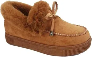 Ladmiple Snow Boots For Women Wide Faux Fur Lined Winter Ankle Booties Classic Slip On Fashion Casual Warm Walking Shoes
