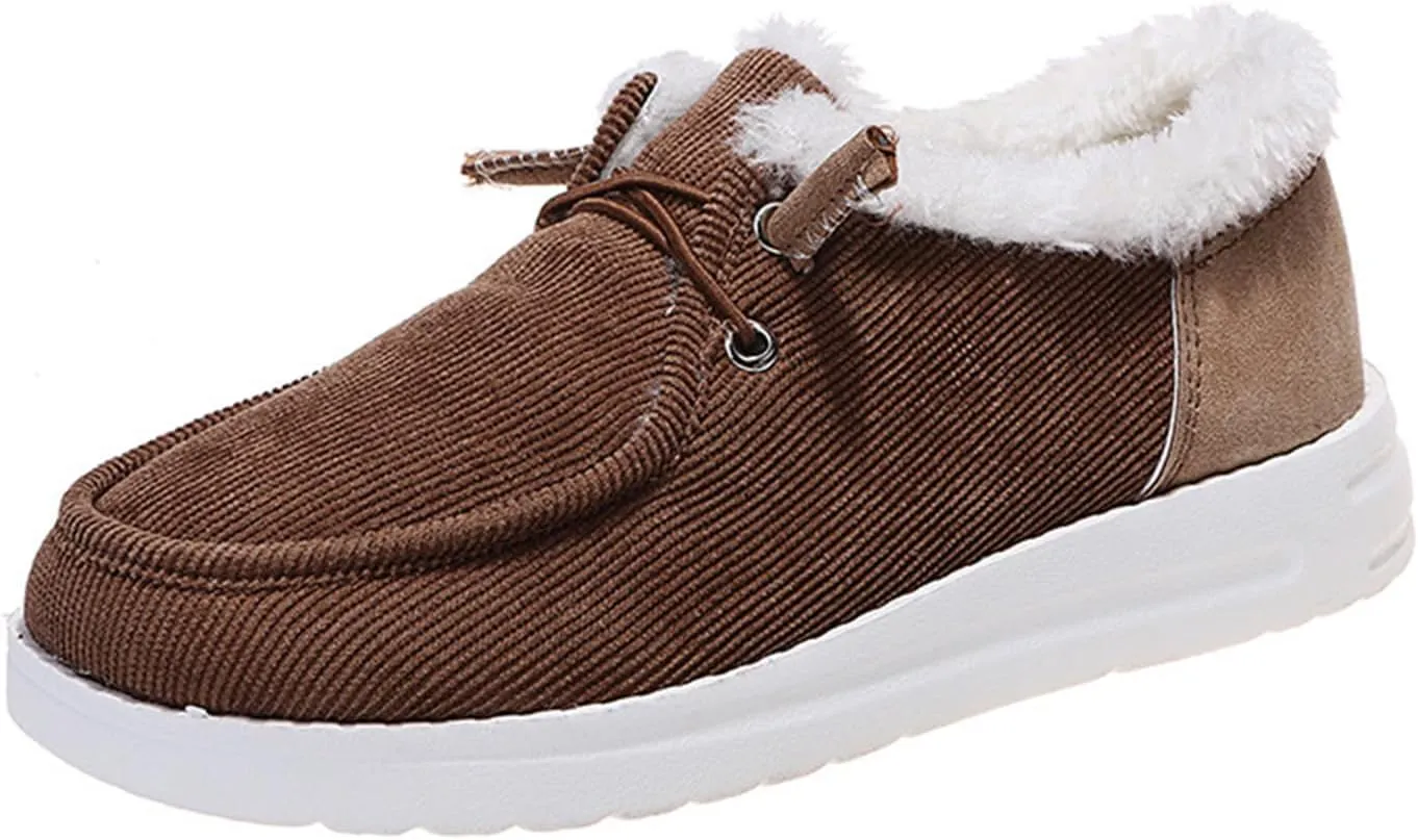 Ladmiple Winter Boots For Women Cute Warm Fur Lined Snow Boots Slip On Comfortable Fashion Outdoor Short Ankle Booties
