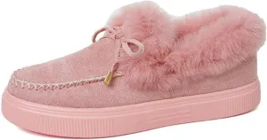 Ladmiple Winter Boots For Women Wide Width Snow Boots Warm Ankle Booties Comfort Slip On Outdoor Fur Lined Walking Shoes