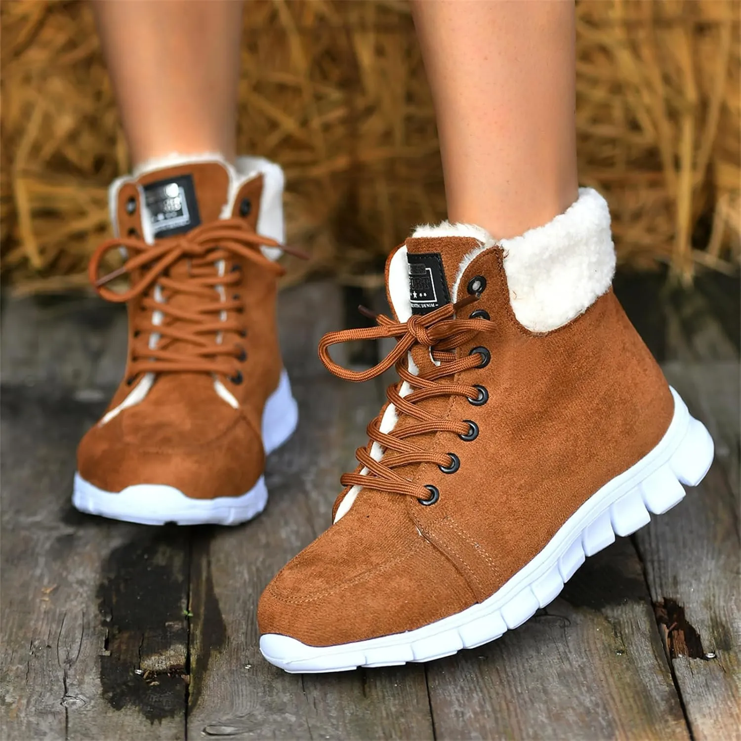 Ladmiple Winter Dress Boots For Women 2024 Slip On Warm Snow Ankle Booties Fashion Fur Lined Outdoor Comfortable Loafers Shoe