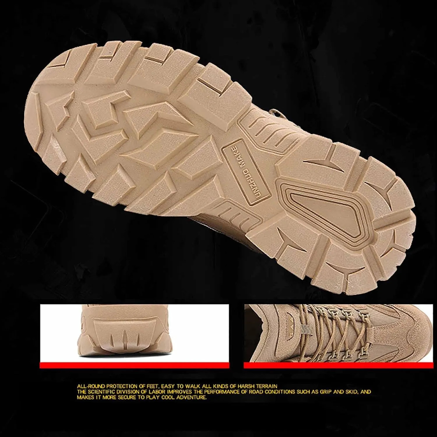 Lightweight Military Boots, Durable Army Combat Boots with Sports Socks Outdoor Army Hunting Jungle Hiking Boots Men's Military Tactical Boots